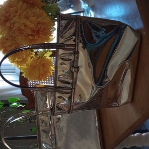 Kate Spade Gold Metallic Authentic Tote. Smaller in Size. Well Cared For Clean